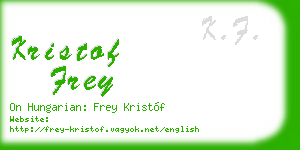 kristof frey business card