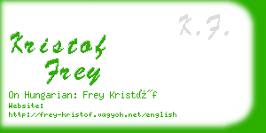 kristof frey business card